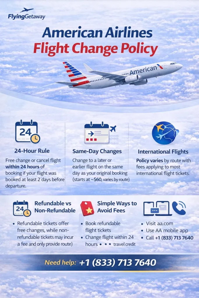 American airlines flight change