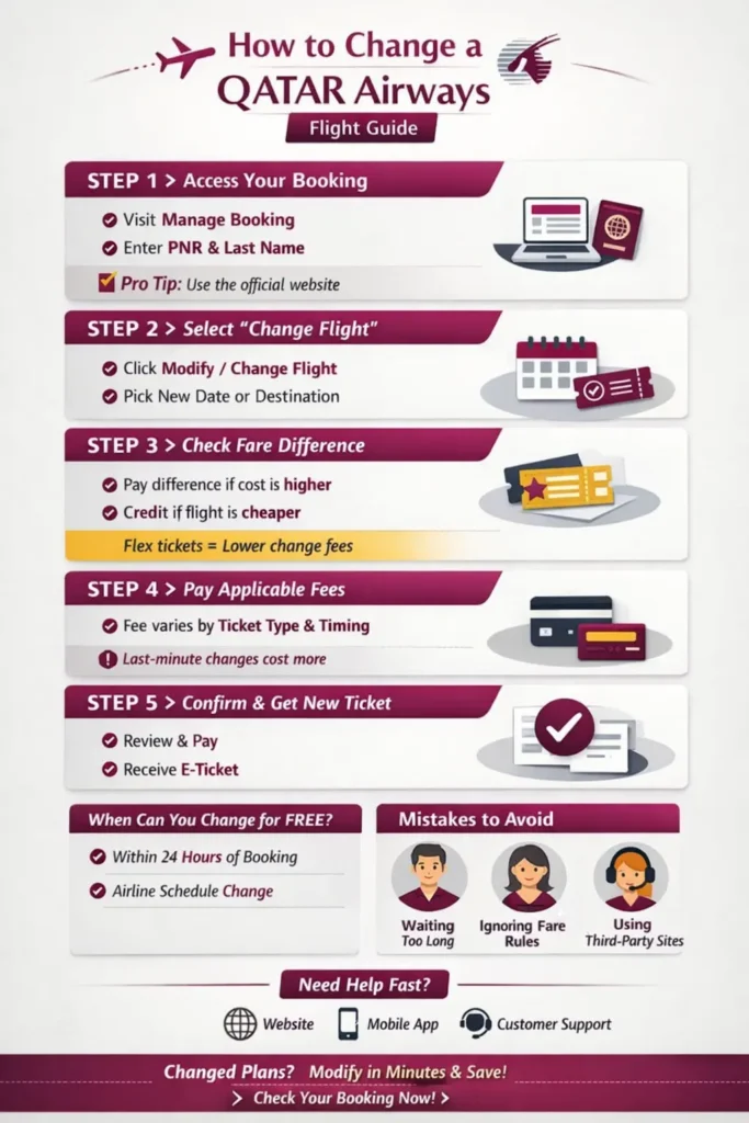 change qatar airways flight