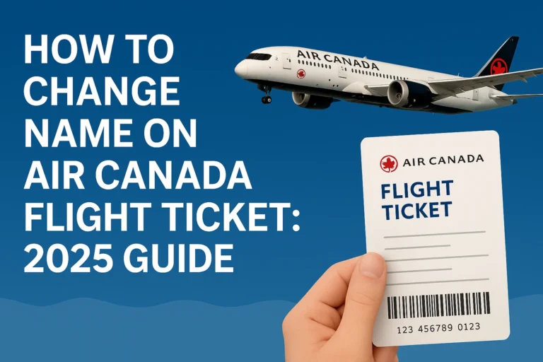 How to Change Name on Air Canada Flight Ticket