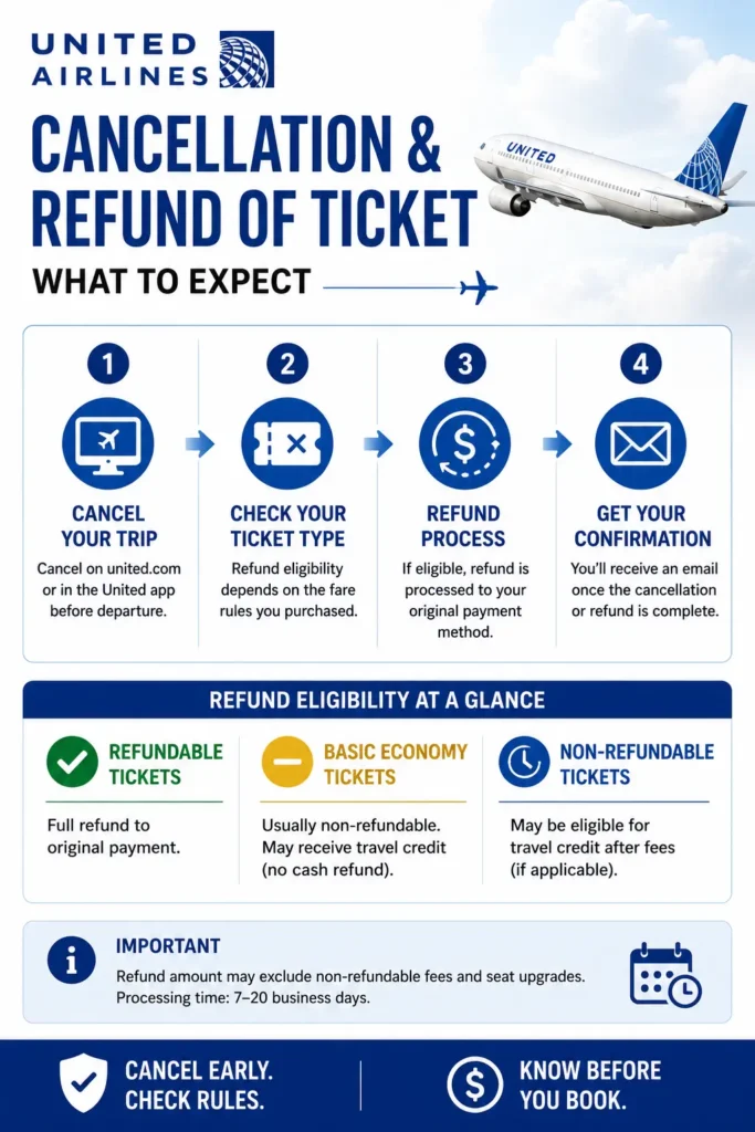 cancel United Airlines flight