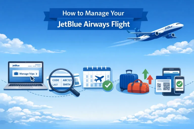 manage JetBlue Airways flight