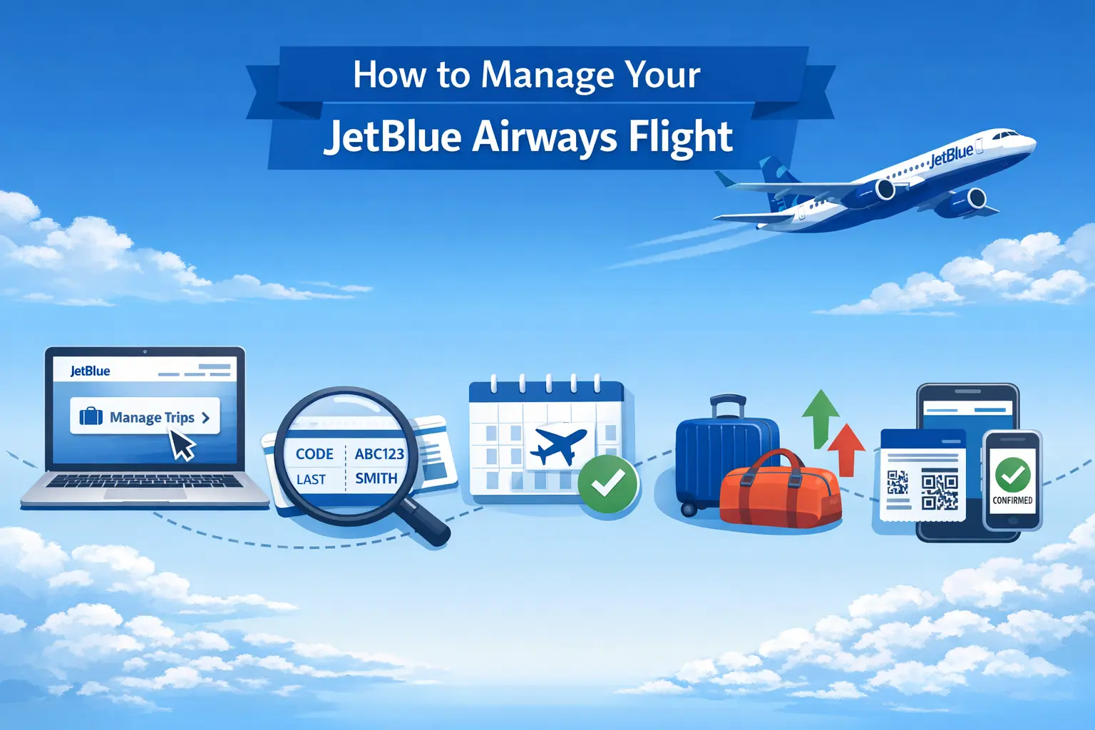 manage JetBlue Airways flight