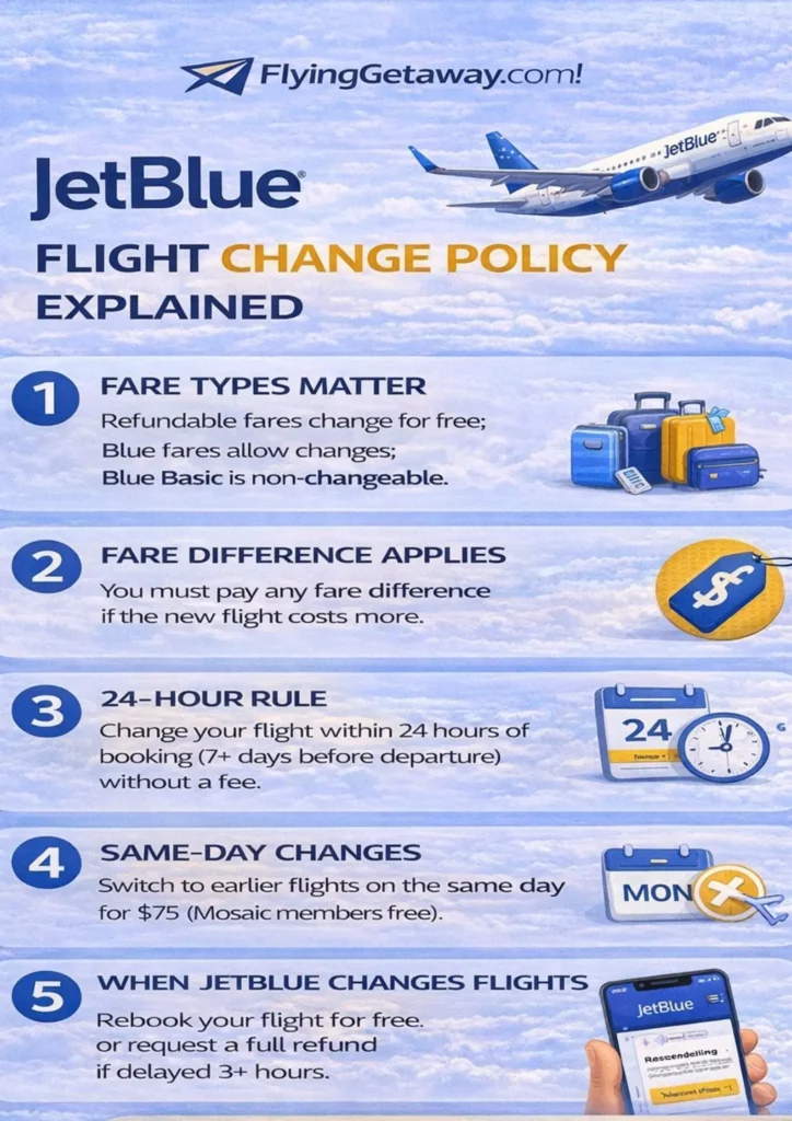 change your jetblue flight
