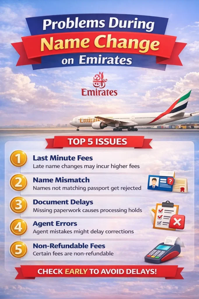 Changing a name on an Emirates ticket