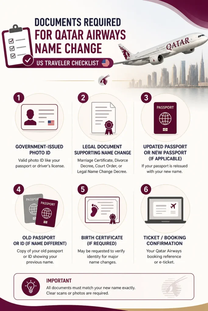 change name on Qatar Airways ticket