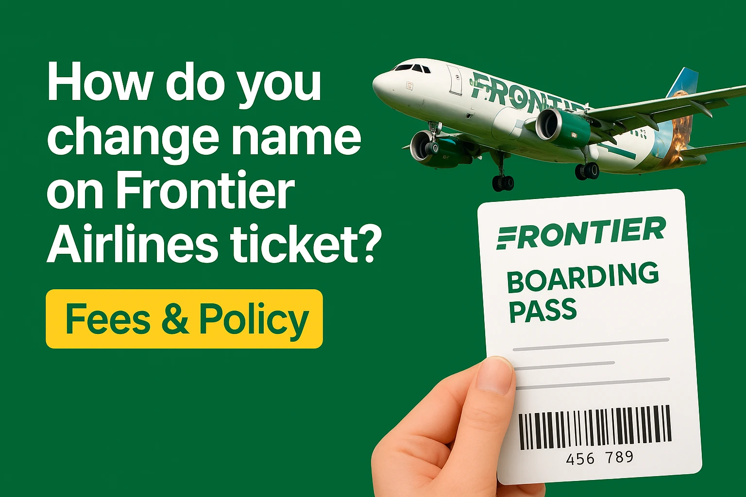 change name on Frontier Airlines ticket
