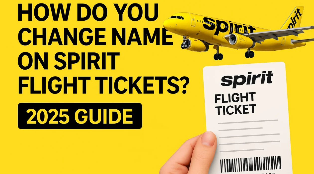 change name on Spirit Flight Tickets