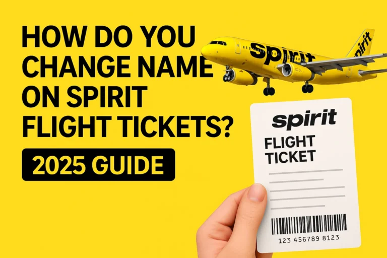 change name on Spirit Flight Tickets