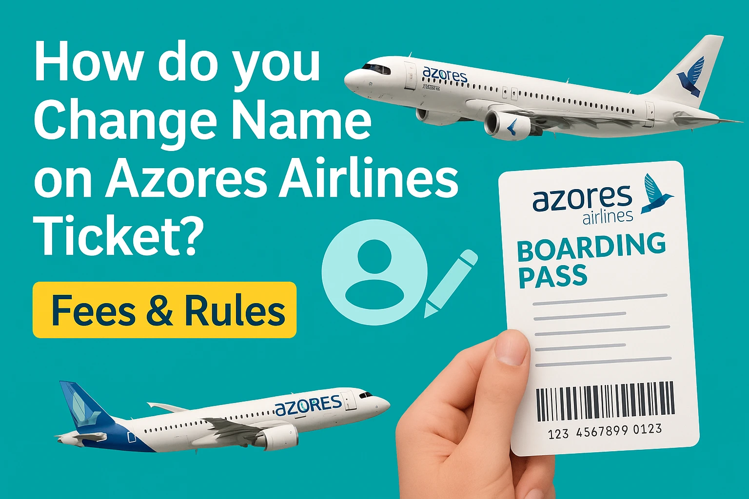 change name on Azores Airlines ticket