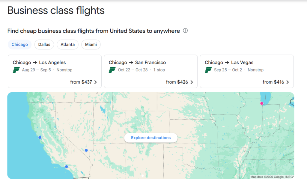 cheap business class flights