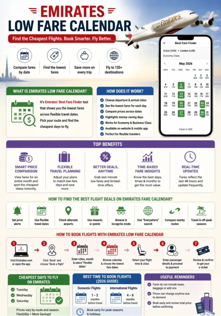 Emirates Low Fare Calendar