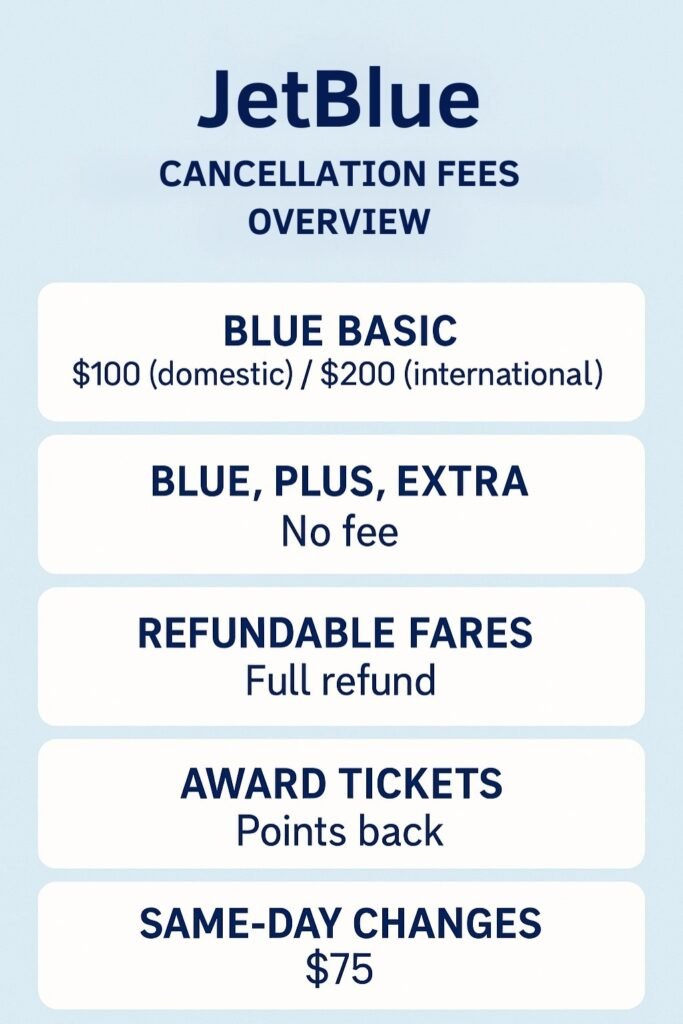 JetBlue flight cancellation policy 
