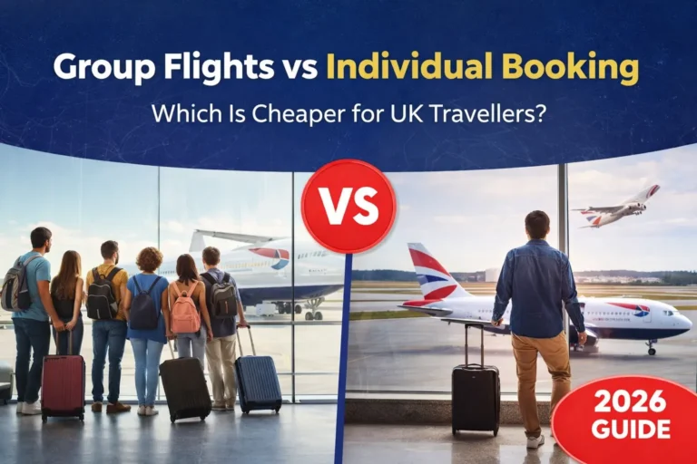 group flights vs individual booking