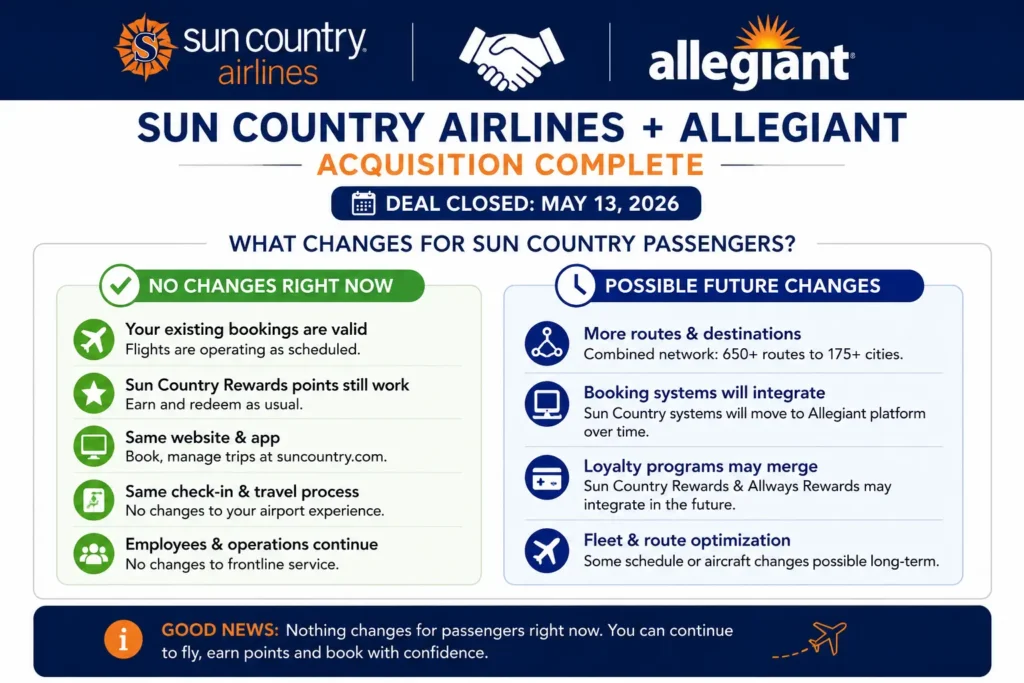 Allegiant acquires Sun Country Airlines