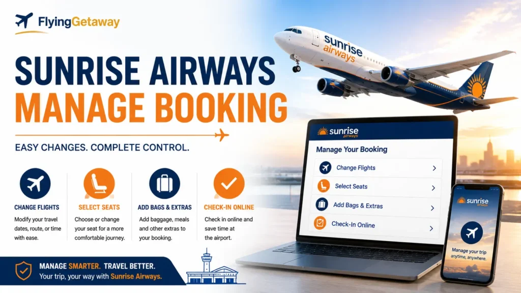 Sunrise Airways Manage Booking