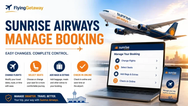 Sunrise Airways Manage Booking