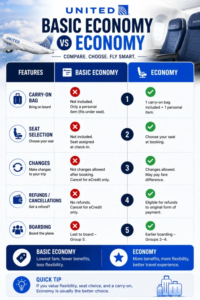 United Basic Economy vs Economy