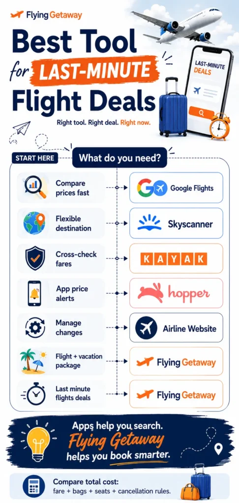 best websites and apps for last-minute flight deals