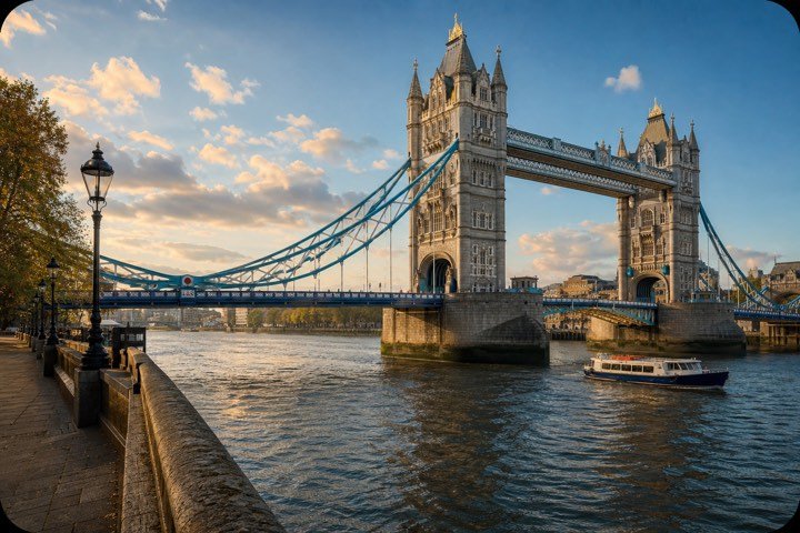 Tower Bridge over the River Thames in late-afternoon light