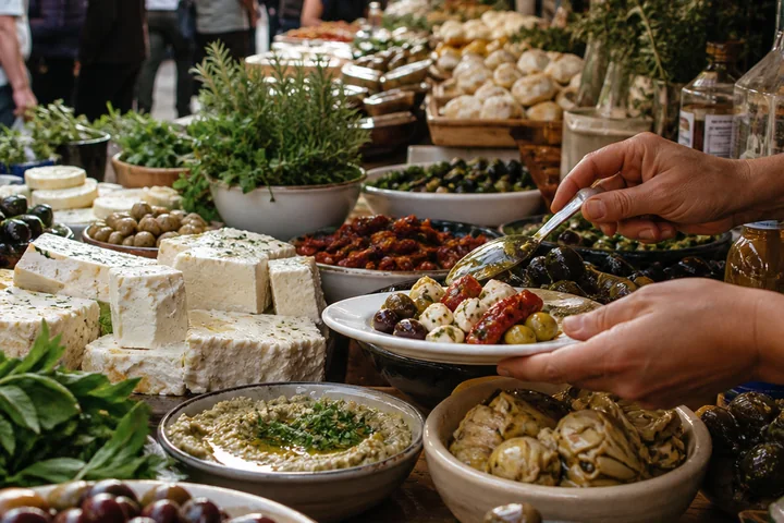 Athens Food and Market Route experience in Athens