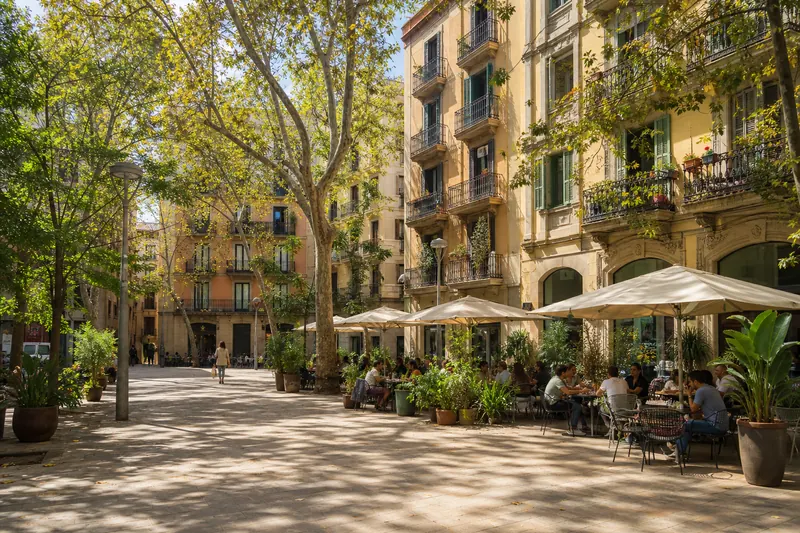 Gràcia neighbourhood atmosphere in Barcelona