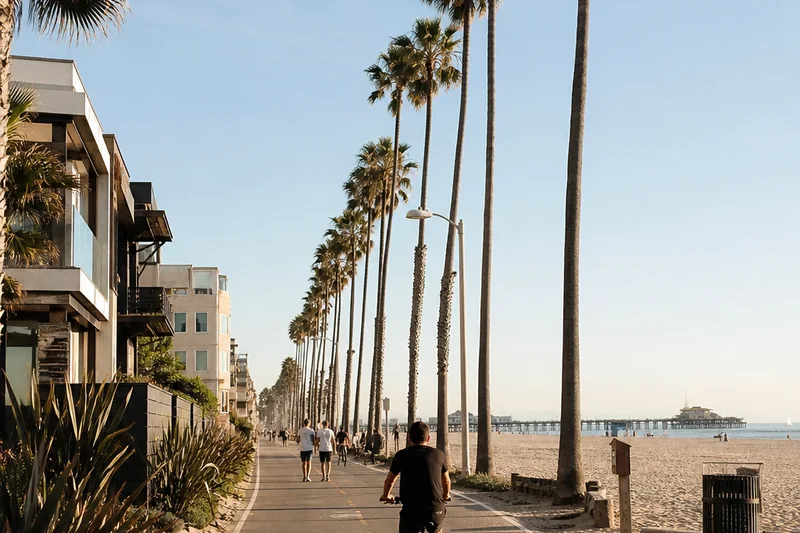 Santa Monica & Venice neighbourhood atmosphere in Los Angeles