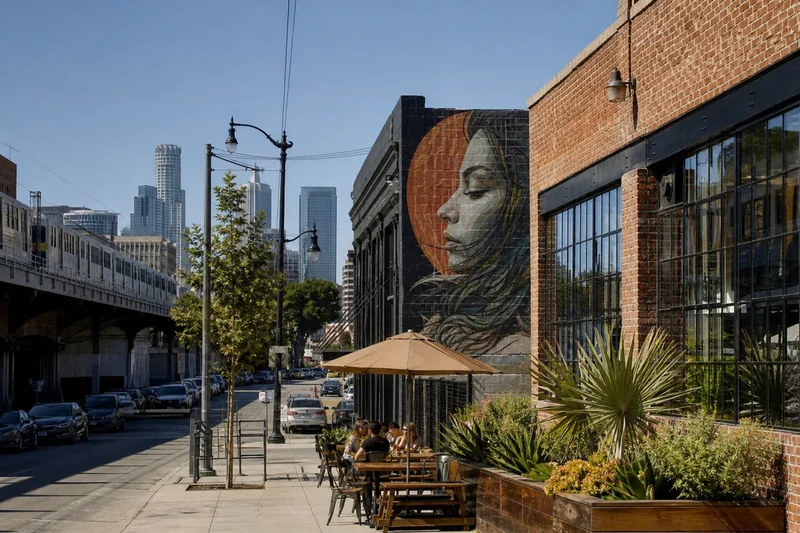 Downtown LA & Arts District neighbourhood atmosphere in Los Angeles