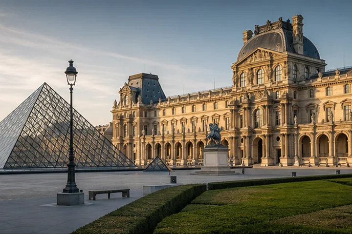 The Louvre and Tuileries area in Paris