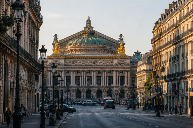 Palais Garnier and a classic boulevard in central Paris