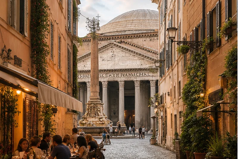 Atmospheric street in Rome’s Centro Storico