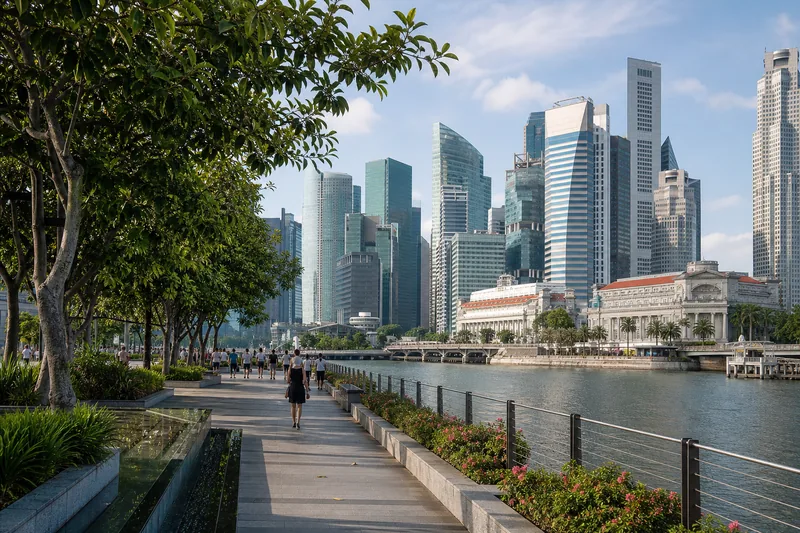 Marina Bay & City Hall neighbourhood atmosphere in Singapore