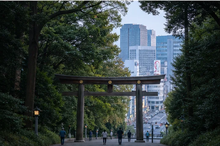 Forest path at Meiji Jingu in Tokyo