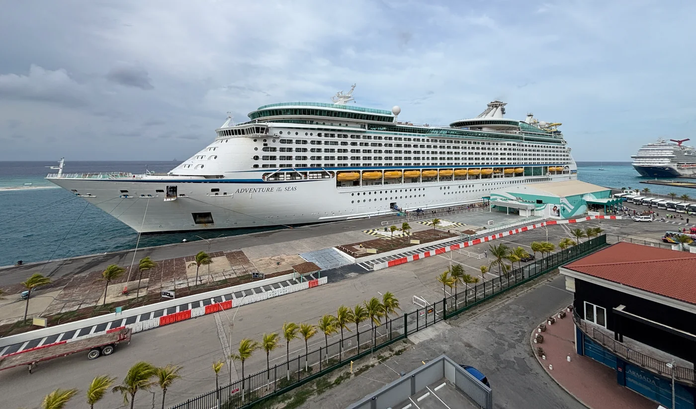 Adventure of the Seas docked in Aruba